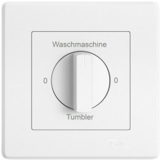 Abdeckset EDIZIO.liv SNAPFIX f.Drehschalter m.Griff 0-Wasch-0-Tumb weiss GMI A