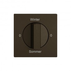 Abdeckset EDIZIO.liv SNAPFIX f.Drehschalter m.Griff 0-Winter-0-Sommer braun G A