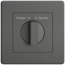 UP-Montageset EDIZIO.liv SNAPFIX f.Drehschalter mit Griff Acceso → ← Spento dunkelgrau