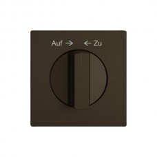 Abdeckset EDIZIO.liv SNAPFIX f.Drehschalter m.Griff Auf → ← Zu braun G A