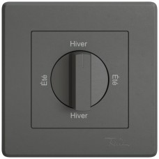 Abdeckset EDIZIO.liv SNAPFIX f.Drehschalter m.Griff Été-Hiver-Été-Hiver dunkelgrau GMI A