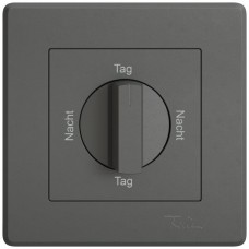 UP-Montageset EDIZIO.liv SNAPFIX f.Drehschalter mit Griff Nacht-Tag-Nacht-Tag dunkelgrau