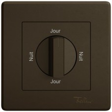UP-Montageset EDIZIO.liv SNAPFIX f.Drehschalter mit Griff Nuit-Jour-Nuit-Jour braun