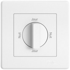 Abdeckset EDIZIO.liv SNAPFIX f.Drehschalter m.Griff Nuit-Jour-Nuit-Jour weiss GMI A