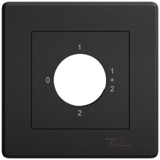 Abdeckset EDIZIO.liv SNAPFIX f.Drehschalter m.Schloss 0-1-1+2-2 schwarz GMI A