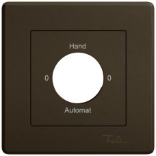 Abdeckset EDIZIO.liv SNAPFIX f.Drehschalter m.Schloss 0-Hand-0-Automat braun GMI A
