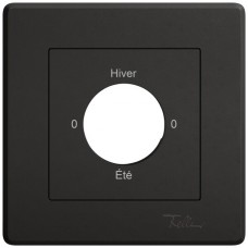 Abdeckset EDIZIO.liv SNAPFIX f.Drehschalter m.Schloss 0-Hiver-0-Été schwarz GMI A
