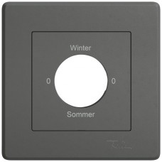 UP-Montageset EDIZIO.liv SNAPFIX f.Drehschalter mit Schloss 0-Winter-0-Sommer dunkelgrau