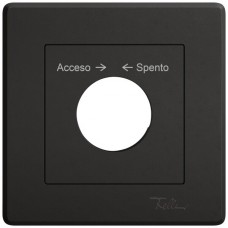 Abdeckset EDIZIO.liv SNAPFIX f.Drehschalter m.Schloss Acceso → ← Spento schwarz GMI A