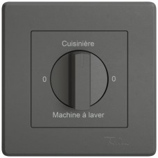 Abdeckset EDIZIO.liv SNAPFIX f.Drehsch.m.Griff 0-Cuisin.-0-Mach.lav.dunkelgrau GMI A