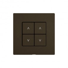 Bedienaufsatz zu Storenschalter EDIZIO.liv Wiser SNAPFIX 2-Kanal WLAN 4 Tasten braun W A G A