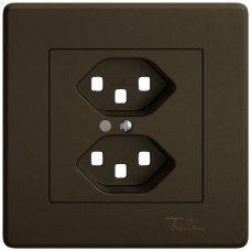 UP-Montageset EDIZIO.liv SNAPFIX für 2xT23 mit Frontlinse braun