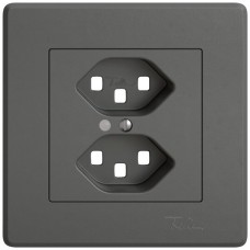 UP-Montageset EDIZIO.liv SNAPFIX für 2xT23 mit Frontlinse dunkelgrau