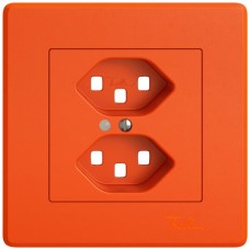 UP-Montageset EDIZIO.liv SNAPFIX für 2xT23 mit Frontlinse orange