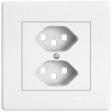 Abdeckset EDIZIO.liv SNAPFIX für 2xT23 weiss GMI A