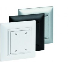 RF-Wandsender Omnio 4-Kanal silber mit Symbol Pfeil AUF/AB ohne Batt.