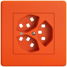 UP-Montageset EDIZIO.liv SNAPFIX für 3xT23 mit Frontlinse orange