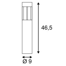 LED-Stehleuchte SLV SLOTS 45 7W 340lm 3000K IP44 anthrazit