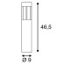 LED-Stehleuchte SLV SLOTS 45 7W 340lm 3000K IP44 rostfarben