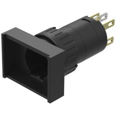 Leuchtdrucktastervorsatz EAO 31 1NO 1NC Löt-/Steckanschluss 18x24mm verrastend
