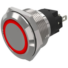 Leuchtmelder EAO 82 24V Lötanschluss flach Ø22mm rot