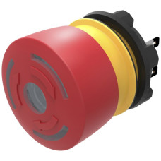 Leuchtpilzdrucktaster EAO 84 1NC Löt-/Steckanschluss 5-30V Ø22.3mm rot/schwarz