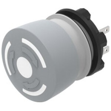 Pilzdrucktaster EAO 84 1NC Löt-/Steckanschluss Ø22.3mm grau/schwarz