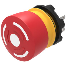 Pilzdrucktaster EAO 84 2NC Löt-/Steckanschluss Ø22.3mm rot/schwarz