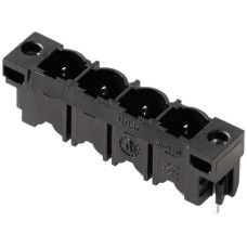 Stiftleiste Weidmüller SL HP Lötflansch 7,62mm 2L 180° 3,2mm schwarz - 1 Stück