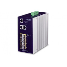 Switch Planet IP30 Industrial 2 x Gigabit RJ45 8 x SFP -40/+75°C Managed