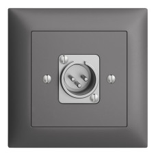 UP-Dose mit XLR-Stecker EDIZIOdue dunkelgrau