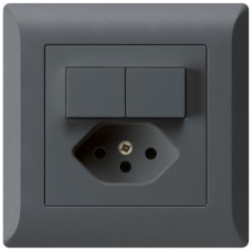 UP-Kombi,Gr.I,2xA-R/1L+T13 kallysto.line,10A,anthrazit,C UP-Kombi,Gr.I,2xA-R/1L+T13 kallysto.line,10A,anthrazit,C