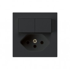 Kombi,Gr.I,2xA-R/1L+T13,schwarz Einsatz,kallysto,10A,60x60mm,A Kombi,Gr.I,2xA-R/1L+T13,schwarz Einsatz,kallysto,10A,60x60mm,A