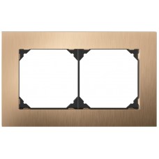 UP-Kopfzeile EDIZIO.liv prestige SNAPFIX® 1x2 94x154mm messing champagne