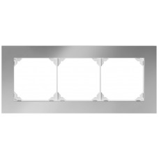 UP-Kopfzeile EDIZIO.liv prestige SNAPFIX® 1x3 94x214mm chromstahl poliert
