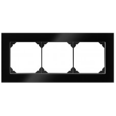 UP-Kopfzeile EDIZIO.liv prestige SNAPFIX® 1x3 94x214mm glas schwarz