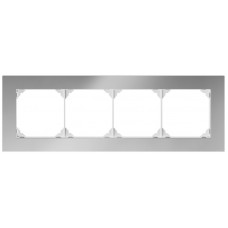 UP-Kopfzeile EDIZIO.liv prestige SNAPFIX 1x4 94x274mm chromstahl poliert