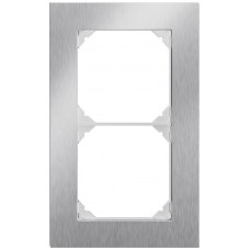 UP-Kopfzeile EDIZIO.liv prestige SNAPFIX 2x1 154x94mm chromstahl geschliffen