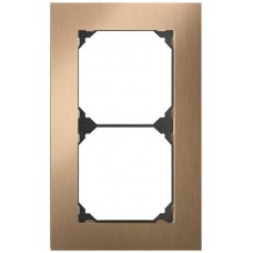 UP-Kopfzeile EDIZIO.liv prestige SNAPFIX 2x1 154x94mm messing champagne