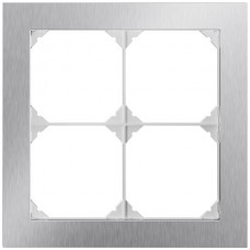 UP-Kopfzeile EDIZIO.liv prestige SNAPFIX 2x2 154x154mm chromstahl geschliffen