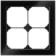 UP-Kopfzeile EDIZIO.liv prestige SNAPFIX 2x2 154x154mm glas schwarz