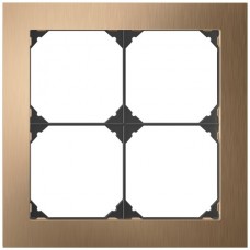 UP-Kopfzeile EDIZIO.liv prestige SNAPFIX 2x2 154x154mm messing champagne
