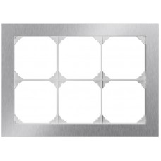UP-Kopfzeile EDIZIO.liv prestige SNAPFIX 2x3 154x214mm chromstahl geschliffen