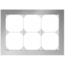 UP-Kopfzeile EDIZIO.liv prestige SNAPFIX 2x3 154x214mm chromstahl poliert