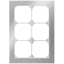 UP-Kopfzeile EDIZIO.liv prestige SNAPFIX 3x2 214x154mm chromstahl geschliffen