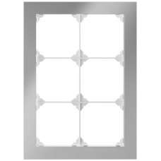 UP-Kopfzeile EDIZIO.liv prestige SNAPFIX 3x2 214x154mm chromstahl poliert