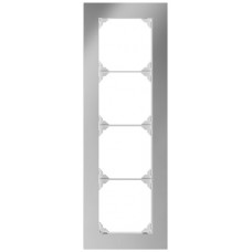 UP-Kopfzeile EDIZIO.liv prestige SNAPFIX 4x1 274x94mm chromstahl poliert