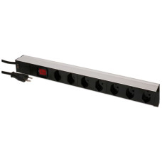 Mehrfachsteckdose PDU 19" MH maxCONNECT 7xT13 1HE Td 3x1.5mm² 1xT12 3m alu-schwarz