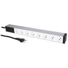 Mehrfachsteckdose PDU 19" MH maxCONNECT 8xT13 1HE Td 3x1.5mm² 3m alu-weiss