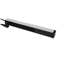 Mehrfachsteckdose PDU 19" MH maxCONNECT 9xC13 1HE Td 3x1.5mm² 1xC14 3m alu-schwarz